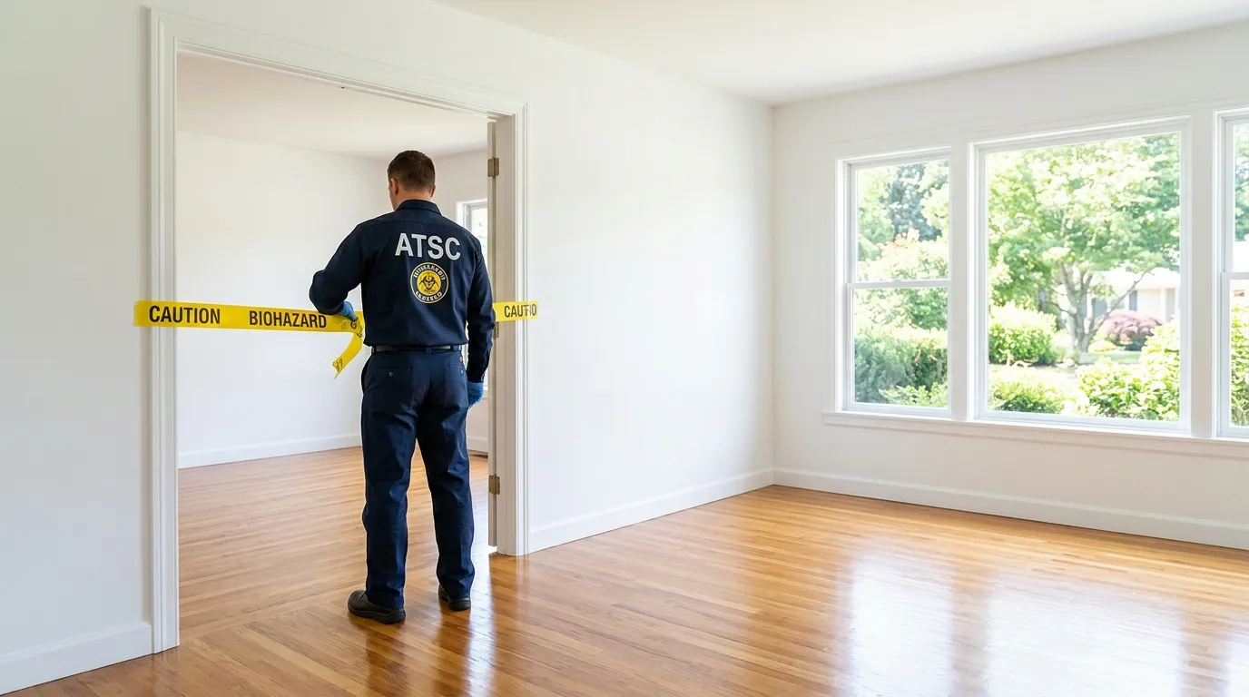 Certified biohazard cleanup crew performing Crime Scene Cleanup in Steger